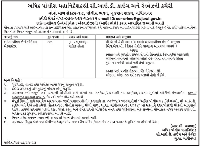 Gujarat-CID-Crime-Department-Recruitment-2023